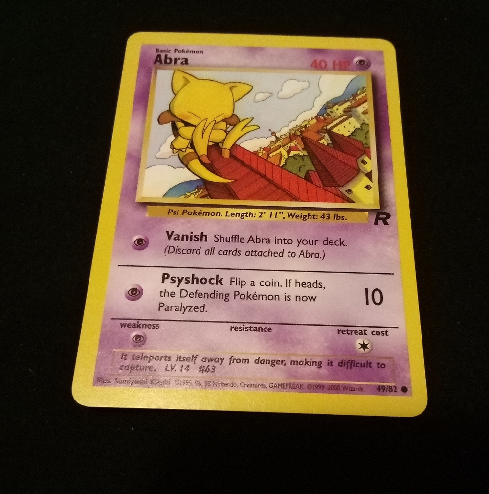Pokemon Vintage 2000 Abra 49/82 Team Rocket Non Holo WOTC